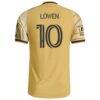 Eduard Löwen St. Louis CITY SC adidas 2026 The Tina Turner Kit On-Field Authentic Patch Jersey - Yellow - Detail View