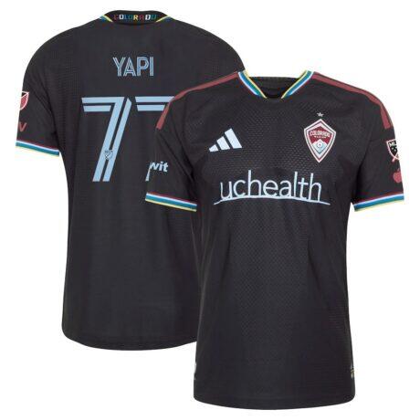 Darren Yapi Colorado Rapids adidas 2026 Colorful Colorado On-Field Authentic Patch Jersey - Black - Front View