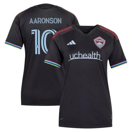 Paxten Aaronson Colorado Rapids adidas Women's 2026 Colorful Colorado Replica Jersey - Black - Front View
