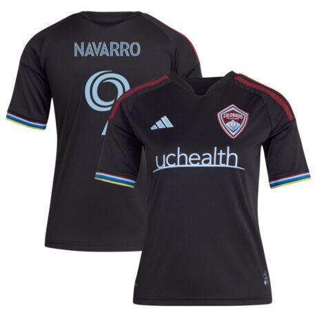 Rafael Navarro Colorado Rapids adidas Youth 2026 Colorful Colorado Replica Jersey - Black - Front View