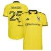 Sean Zawadzki Columbus Crew adidas 2026 The Crafted for Excellence Kit On-Field Authentic Patch Jersey - Yellow - Front View
