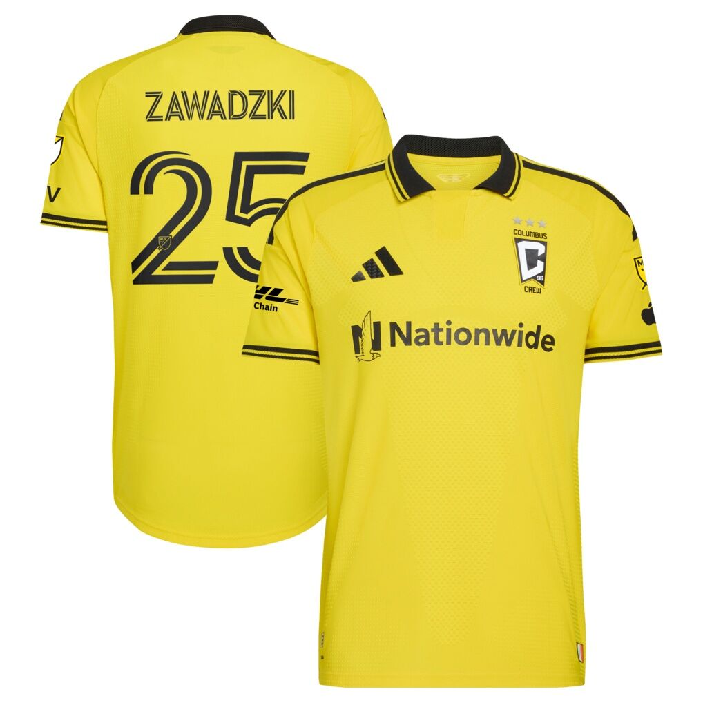 Sean Zawadzki Columbus Crew adidas 2026 The Crafted for Excellence Kit On-Field Authentic Patch Jersey