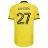 Maximilian Arfsten Columbus Crew adidas 2026 The Crafted for Excellence Kit On-Field Authentic Patch Jersey - Yellow - Detail View