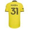 Steven Moreira Columbus Crew adidas 2026 The Crafted for Excellence Kit On-Field Authentic Patch Jersey - Yellow - Detail View