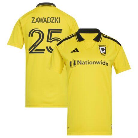 Sean Zawadzki Columbus Crew adidas Women's 2026 The Crafted for Excellence Kit Replica Jersey - Yellow - Front View
