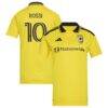 Diego Rossi Columbus Crew adidas Women's 2026 The Crafted for Excellence Kit Replica Jersey - Yellow - Front View