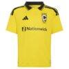 Sean Zawadzki Columbus Crew adidas Youth 2026 The Crafted for Excellence Kit Replica Jersey - Yellow - Side View
