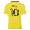 Diego Rossi Columbus Crew adidas Youth 2026 The Crafted for Excellence Kit Replica Jersey - Yellow - Detail View