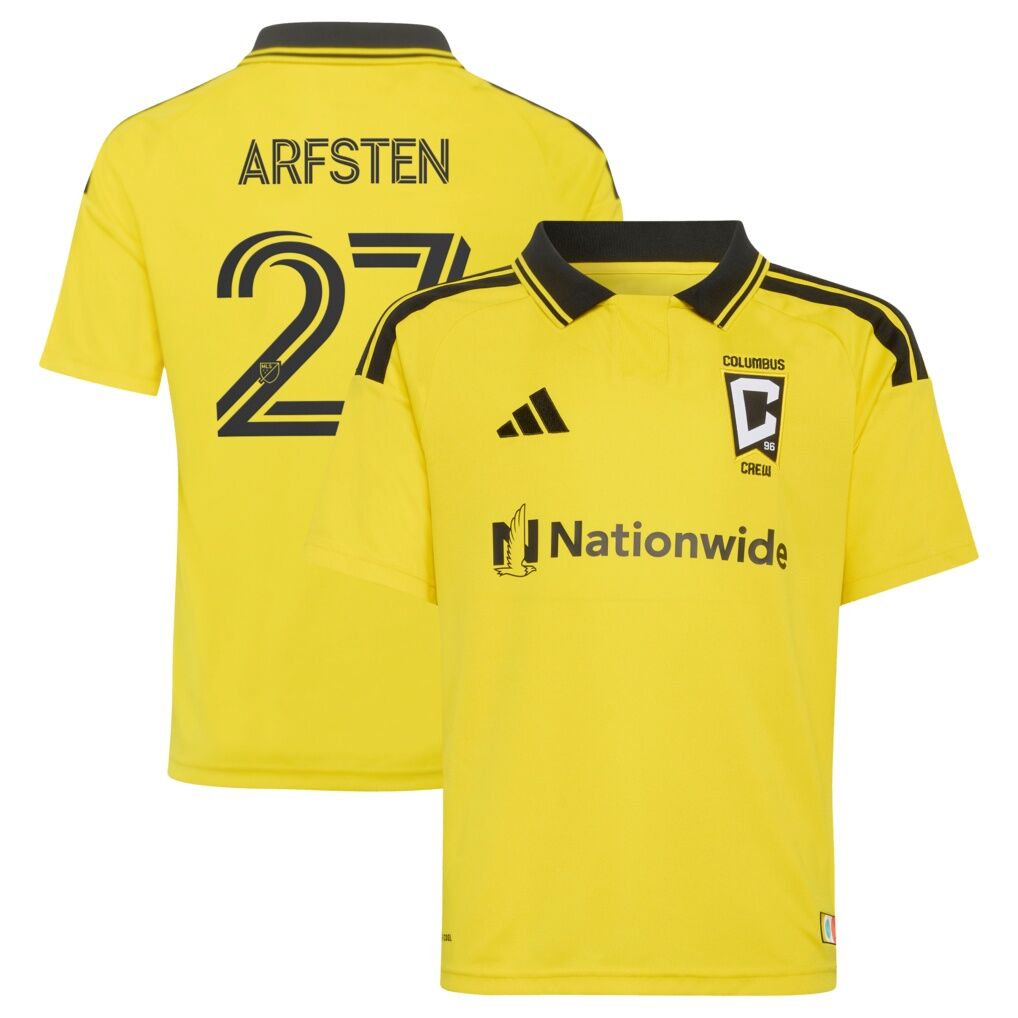 Maximilian Arfsten Columbus Crew adidas Youth 2026 The Crafted for Excellence Kit Replica Jersey