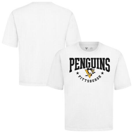 Pittsburgh Penguins Levelwear Luxe Signature Knit T-Shirt - White - Front View