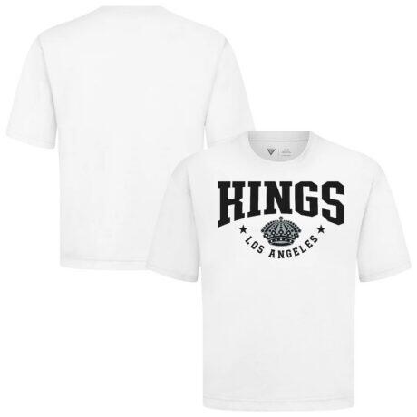 Los Angeles Kings Levelwear Luxe Signature Knit T-Shirt - White - Front View