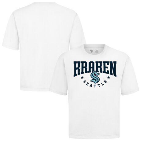 Seattle Kraken Levelwear Luxe Signature Knit T-Shirt - White - Front View