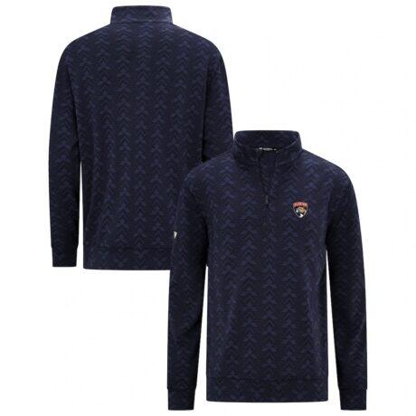 Florida Panthers Levelwear Chameleon Quarter-Zip Sweatshirt - Navy - Front View