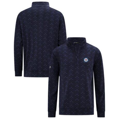 Winnipeg Jets Levelwear Chameleon Quarter-Zip Sweatshirt - Navy - Front View