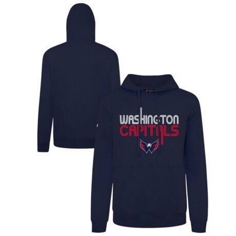 Washington Capitals Levelwear Podium Lanes Hoodie - Navy - Front View