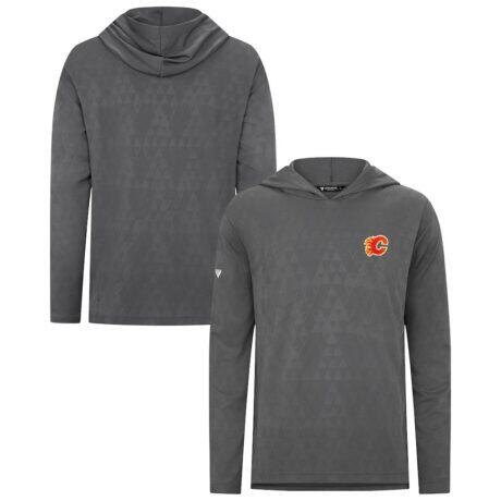 Calgary Flames Levelwear Spike Hoodie - Gray - Front View