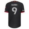 Tai Baribo D.C. United adidas 2026 Black-and-Red Kit On-Field Authentic Patch Jersey - Black - Detail View