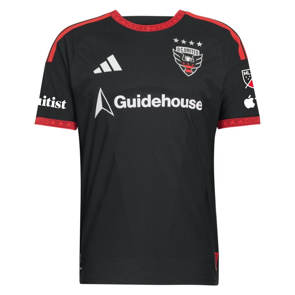 Tai Baribo D.C. United adidas  2026 Black-and-Red Kit On-Field Authentic Patch Jersey
