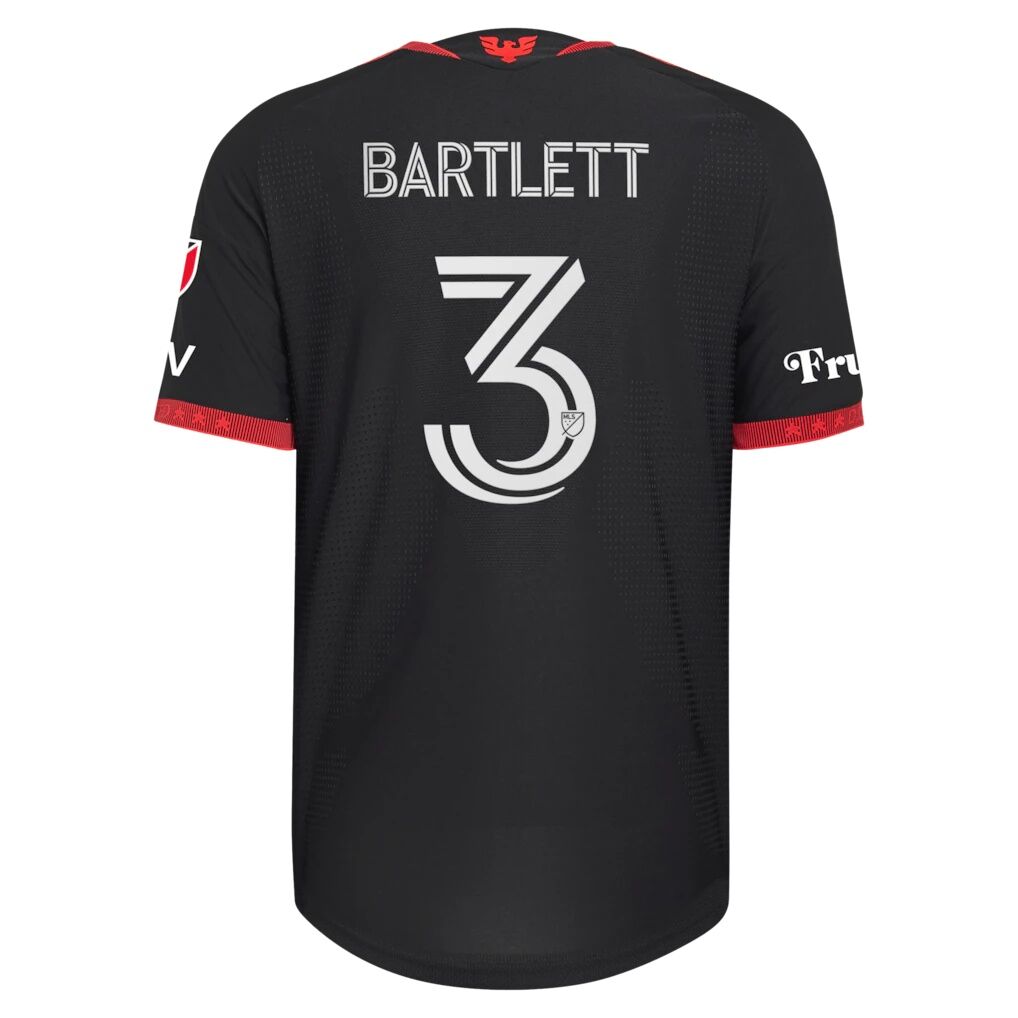 Lucas Bartlett D.C. United adidas  2026 Black-and-Red Kit On-Field Authentic Patch Jersey
