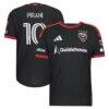 Gabriel Pirani D.C. United adidas 2026 Black-and-Red Kit On-Field Authentic Patch Jersey - Black - Front View