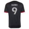 Tai Baribo D.C. United adidas 2026 Black-and-Red Kit Replica Jersey - Black - Detail View