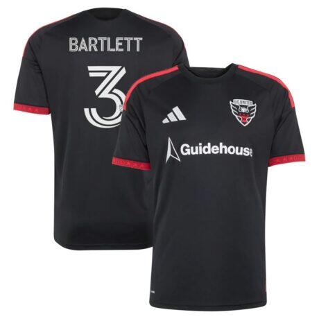 Lucas Bartlett D.C. United adidas 2026 Black-and-Red Kit Replica Jersey - Black - Front View