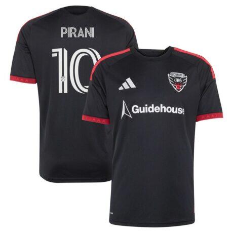Gabriel Pirani D.C. United adidas 2026 Black-and-Red Kit Replica Jersey - Black - Front View