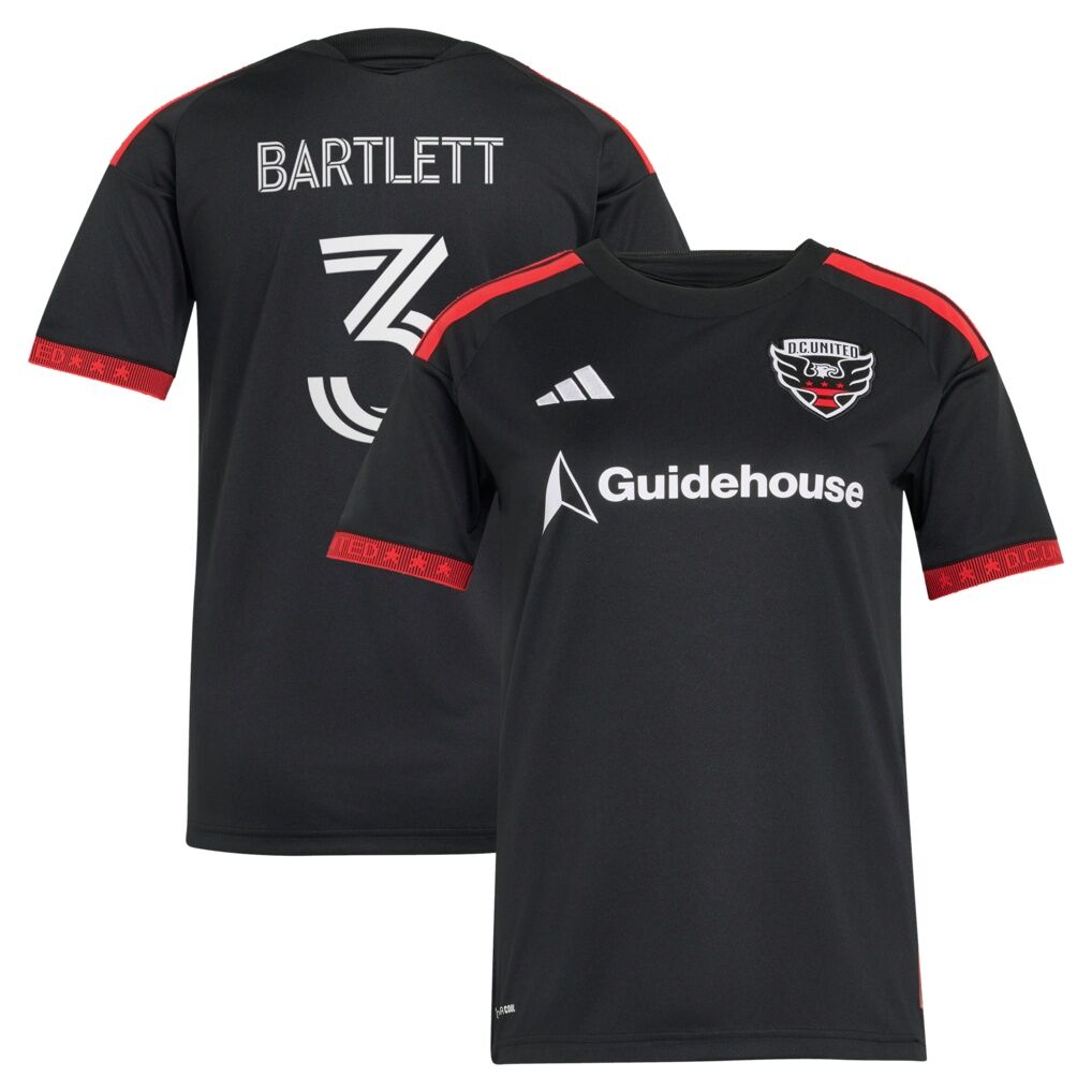 Lucas Bartlett D.C. United adidas Women's  2026 Black-and-Red Kit Replica Jersey