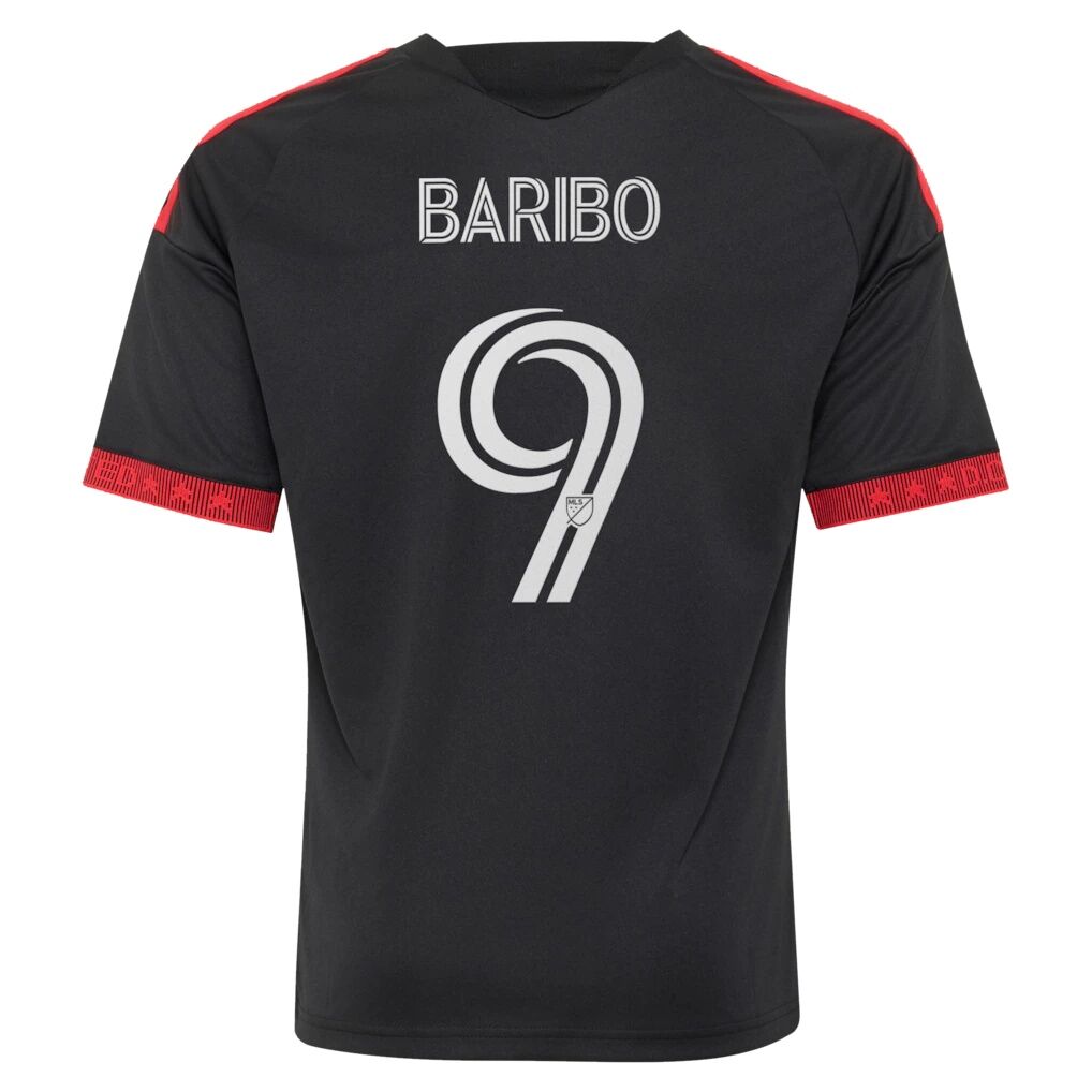 Tai Baribo D.C. United adidas Youth  2026 Black-and-Red Kit Replica Jersey