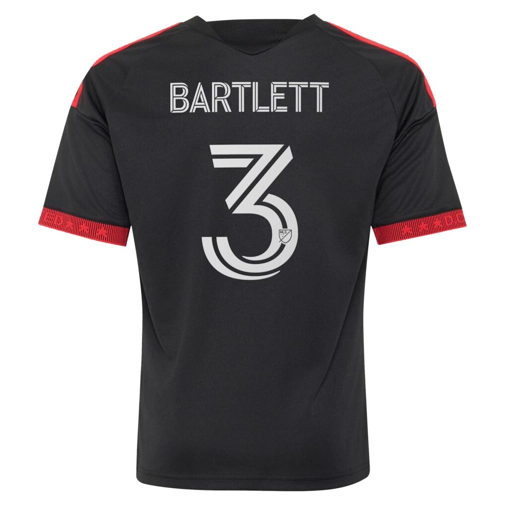 Lucas Bartlett D.C. United adidas Youth  2026 Black-and-Red Kit Replica Jersey