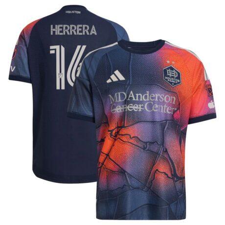 Héctor Herrera Houston Dynamo FC adidas 2026 Mission Control On-Field Authentic Patch Jersey - Blue - Front View