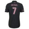 Rodrigo De Paul Inter Miami CF adidas 2026 Presagio On-Field Authentic Patch Jersey - Black - Detail View