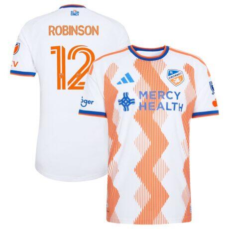 Miles Robinson FC Cincinnati adidas 2026 The Seven Hills Kit On-Field Authentic Patch Jersey - White - Front View