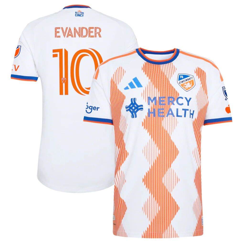 Evander da Silva Ferreira FC Cincinnati adidas 2026 The Seven Hills Kit On-Field Authentic Patch Jersey