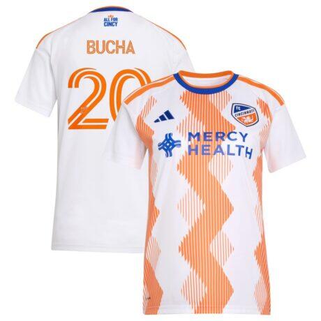 Pavel Bucha FC Cincinnati adidas Women's 2026 The Seven Hills Kit Replica Jersey - White - Front View