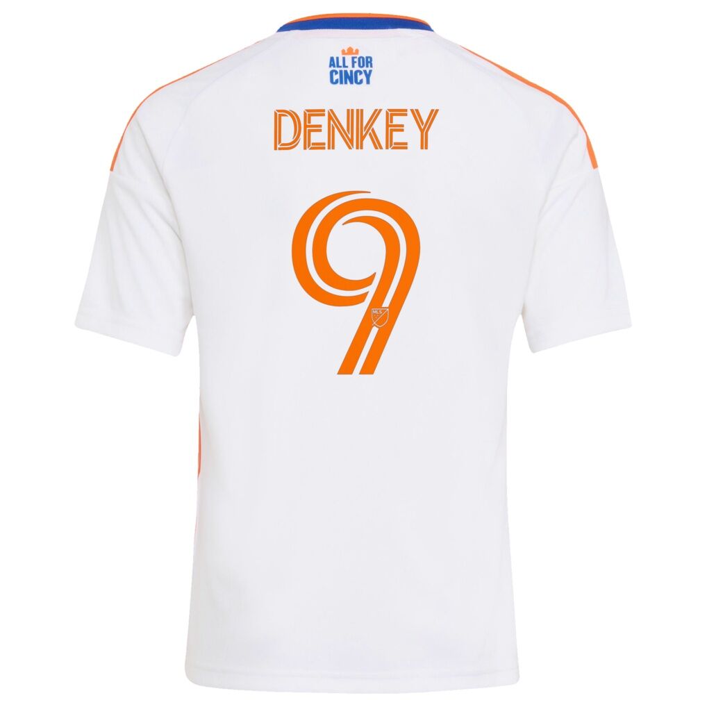 Kévin Denkey FC Cincinnati adidas Youth 2026 The Seven Hills Kit Replica Jersey