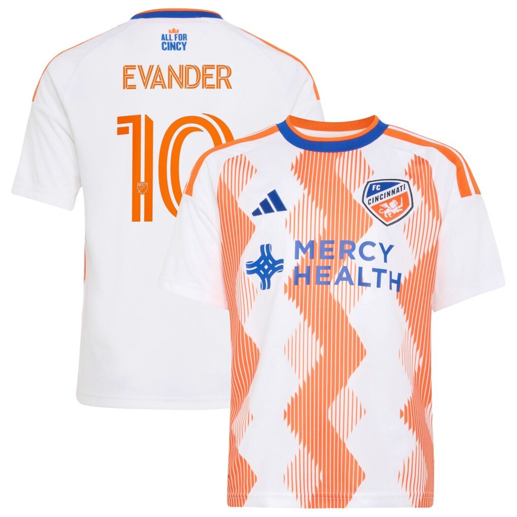 Evander da Silva Ferreira FC Cincinnati adidas Youth 2026 The Seven Hills Kit Replica Jersey