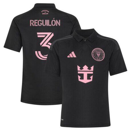 Sergio Reguilón Inter Miami CF adidas Youth 2026 Presagio Replica Jersey - Black - Front View