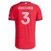 Osaze Urhoghide FC Dallas adidas 2026 DNA Kit On-Field Authentic Patch Jersey - Red - Detail View