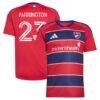 Logan Farrington FC Dallas adidas 2026 DNA Kit Replica Jersey - Red - Front View