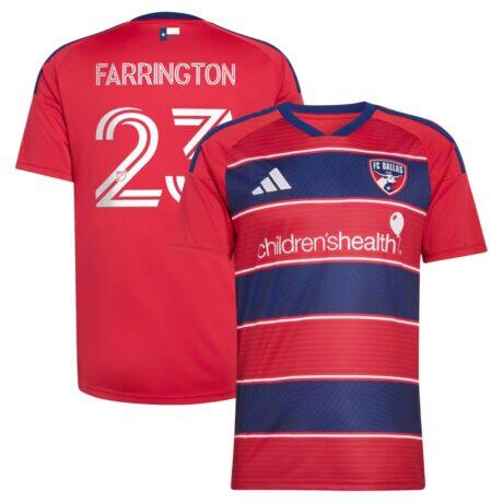 Logan Farrington FC Dallas adidas 2026 DNA Kit Replica Jersey - Red - Front View