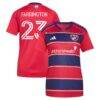 Logan Farrington FC Dallas adidas Women's 2026 DNA Kit Replica Jersey - Red - Front View