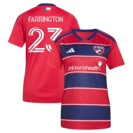 Logan Farrington FC Dallas adidas Women's 2026 DNA Kit Replica Jersey - Red - Front View