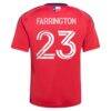Logan Farrington FC Dallas adidas Youth 2026 DNA Kit Replica Jersey - Red - Detail View