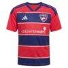 Logan Farrington FC Dallas adidas Youth 2026 DNA Kit Replica Jersey - Red - Side View