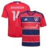 Herman Johansson FC Dallas adidas Youth 2026 DNA Kit Replica Jersey - Red - Front View