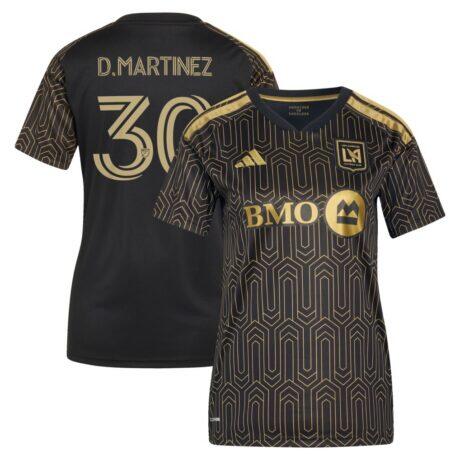 David Martínez LAFC adidas Women's 2026 Primary Kit Replica Jersey - Black - Front View