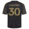 David Martínez LAFC adidas Youth 2026 Primary Kit Replica Jersey - Black - Detail View
