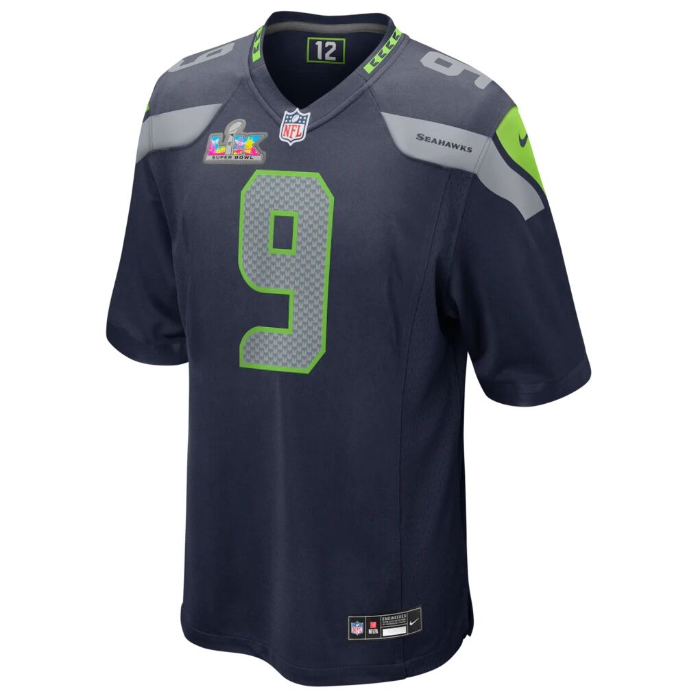 Kenneth Walker III Seattle Seahawks Nike Super Bowl LX Patch Game Jersey - College Navy
