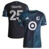 Nectarios Triantis Minnesota United FC adidas 2026 The Decade Kit On-Field Authentic Patch Jersey - Black - Front View